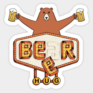 Beer or Bear hug Sticker